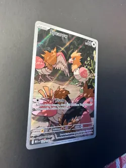 2025 Pokemon Mega Evolutions Spearow 151 /132 Full Art Illustration rare holo - Image 3