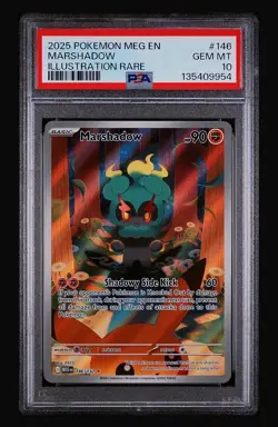 Pokemon Marshadow Mega Evolution Illustration Rare #146 PSA 10 Gem Mint - Image 1