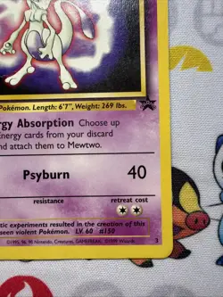 Mewtwo 3 promo Vintage WOTC Black Star Promo (1999) Pokemon First Movie - HP - Image 4