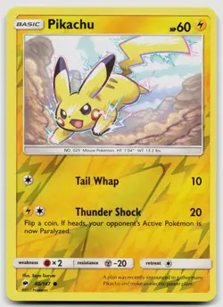 Pikachu 40/147 Burning Shadows Reverse Holo Pokemon NM - Image 1