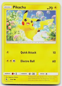 Pikachu 19/68 Hidden Fates Pokemon NM - Image 1