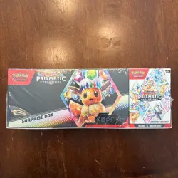 Pokemon Prismatic Evolutions Surprise Box + Booster Bundle Sam’s Club Exclusive - Image 1