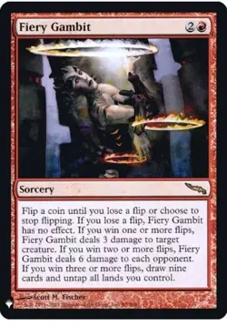 1x Fiery Gambit - Foil MTG Mystery Booster NM Magic Foil - Image 1