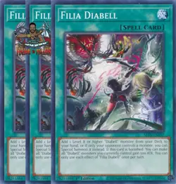Yugioh 3x Filia Diabell ALIN-EN057 Common 1st Ed NM - Image 1