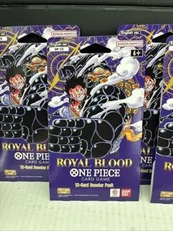 One Piece TCG OP-10 Royal Blood Sleeved Booster Pack English New Sealed LOT OF 5 - Image 4