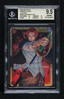 2024 One Piece Premium PRB-01 The Best Japanese SEC Shanks BGS 9.5 - Image 1