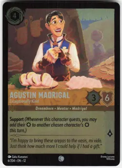 Agustin Madrigal Exceptionally Kind Foil 6/204 Wilds Unknown Disney Lorcana - Image 1