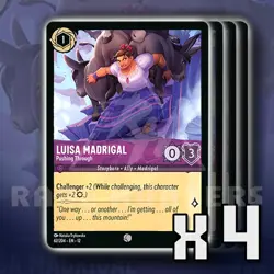 Luisa Madrigal Pushing Through 62/204 x4 Wilds Unknown Disney Lorcana - Image 1