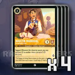 Agustin Madrigal Exceptionally Kind 6/204 x4 Wilds Unknown Disney Lorcana - Image 1