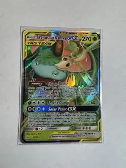 Pokemon TCG Venusaur & Snivy GX Card 1/236 Tag Team Cosmic Eclipse - Image 4