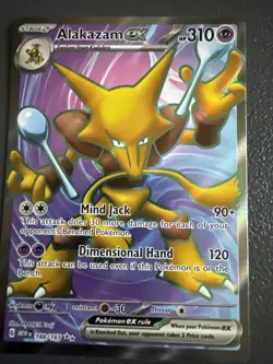 Pokemon Alakazam EX TCG Scarlet & Violet Holo Ultra Rare Card 188/165 - Image 1