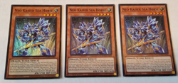 Yu-Gi-Oh Neo Kaiser Sea Horse Super Rare 3 card 1st edition Set SDWD-EN004 - Image 1