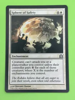 MTG Sphere of Safety NM Return to Ravnica uncommon enchantment - Image 1