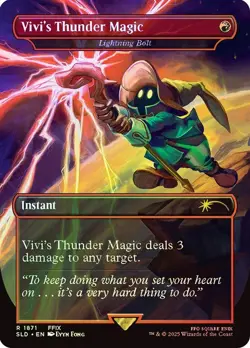 Lightning Bolt Foil Borderless Final Fantasy Secret Lair NM MTG - Image 1