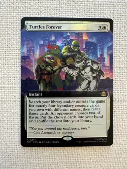 Turtles Forever (Extended Art) Foil R0261 TMNT MTG Magic NM - Image 1