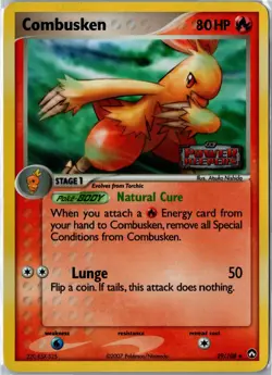 Pokemon Card - Combusken 29/108 Power Keepers 2007 Uncommon Reverse Holo HP - Image 1