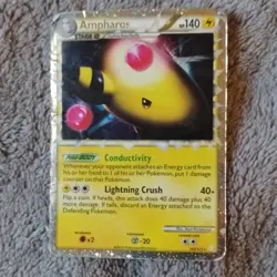 Ampharos 105/123 HS—Triumphant Holo Rare 140 HP Pokemon TCG 2010 EN - Image 1