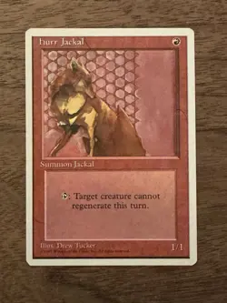 Hurr Jackal NM+ NEVER PLAYED MTG Fourth Edition 4th 4Ed Magic RARE FREE SHIPPING - Image 1