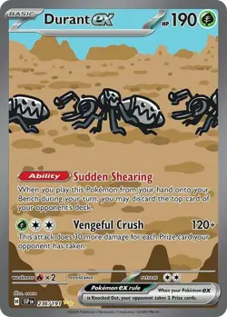 NM-Mint Durant ex - 236/191 - Special Illustration Rare Pokemon Surging Sparks - Image 1