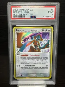 PSA 9 Deoxys Holo Rare Pokemon Card 2006 EX Holon Phantoms 5/110 - Image 1