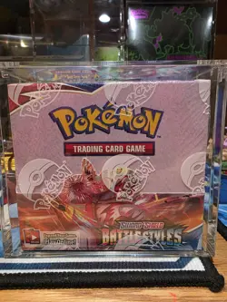 Battle Styles Pokemon Booster Box Sword & Shield Brand New With Acrylic Case - Image 1