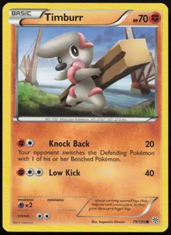 Timburr 79/135 NM Plasma Storm Common Pokemon - Image 1