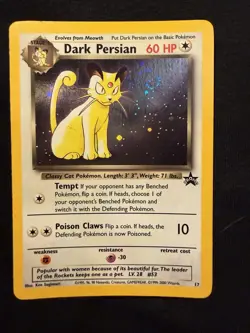 Pokemon Dark Persian WOTC Promo Holo Black Star #17 2000 Excellent - Image 1