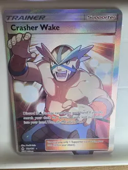 Crasher Wake Full Art 129/131 Sm-Forbidden Light Holo Pokemon TCG NM - Image 1