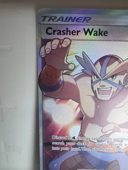 Crasher Wake Full Art 129/131 Sm-Forbidden Light Holo Pokemon TCG NM - Image 2