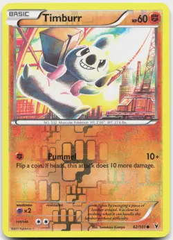 Timburr 62/101 Common Noble Victories Pokemon Reverse Holo Near Mint - Image 1