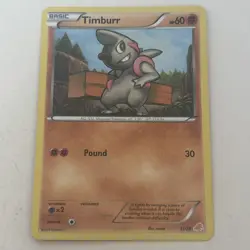 Timburr 11/30 Regular BW Trainer Kit: Excadrill & Zoroark Pokemon TCG NM - Image 1