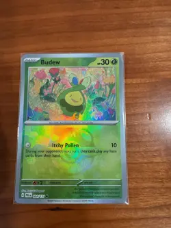 BUDEW (MASTER BALL PATTERN) 004/131 FULL HOLO C PRISMATIC EVOLUTIONS POKEMON NM - Image 1