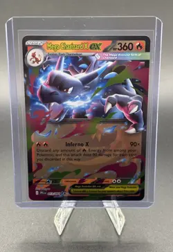 Mega Charizard x EX 013/094 Me02: Phantasmal Flames Holo Pokemon TCG - Image 1