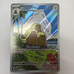 Pokemon TCG Alolan Dugtrio 208/191 Illustration Rare Sv08: Surging Sparks NM - Image 1