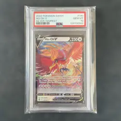 Ho-Oh V 2022 Pokemon Sword & Shield Silver Tempest #140/195 PSA 10 - Image 1