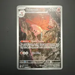 VOLCARONA 100/086 SV: BLACK BOLT ILLUSTRATION RARE HOLO POKEMON TCG - Image 1
