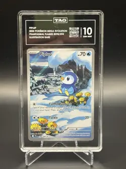 Pokemon TCG Piplup 098/094 Phantasmal Flames Illustration Rare TAG 10 Gem Mint! - Image 1