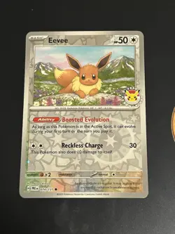 Eevee - Pokemon Day Reverse Holo - 74/131 Prismatic Evolutions Pokemon TCG 2025 - Image 1
