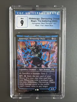 MTG 2022 Hidetsugu, Devouring Chaos - Kamigawa - Neon Ink Blue RARE CGC 9 - Image 1