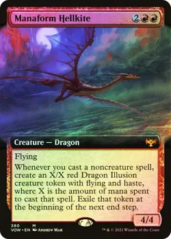 MTG FOIL Manaform Hellkite Extended Art - Innistrad: Crimson Vow #380 - Image 1