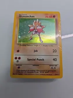 Pokemon Base Set WotC Hitmonchan 7/102 Blackout Deck Brick Sealed 1999 - Image 1