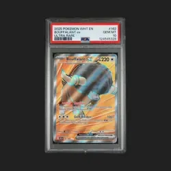 BOUFFALANT EX 162 POKEMON WHT EN-WHITE FLARE | ULTRA RARE PSA 10 - Image 1