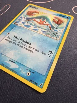 Krabby 54/100 Pokemon 2006 EX Crystal Guardians Reverse Holo Stamped MP - Image 3