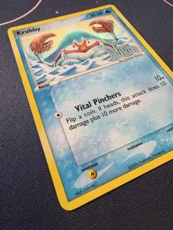 Krabby 54/100 Pokemon 2006 EX Crystal Guardians Reverse Holo Stamped MP - Image 4