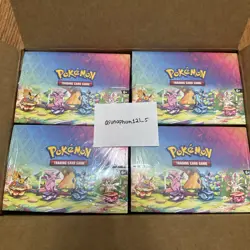 x4 Pokemon TCG Scarlet & Violet Prismatic Evolutions Mini Tin Display Box 8 Tins - Image 1