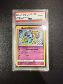 2017 POKEMON SUN & MOON SHINING LEGENDS #40 SHINING MEW-HOLO PSA 10 GEM MINT - Image 1