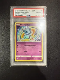 2017 POKEMON SUN & MOON SHINING LEGENDS #40 SHINING MEW-HOLO PSA 10 GEM MINT - Image 4