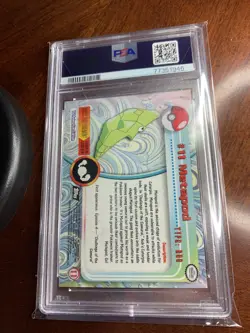1999 Topps Pokemon TV #11 Metapod Black Logo PSA 9 Mint - Image 2