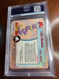 1999 Topps Pokemon TV #23 Ekans Black Logo PSA 9 Mint - Image 2