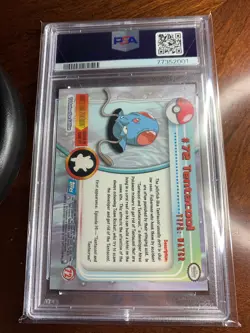 1999 Topps Pokemon TV #72 Tentacool Blue Logo PSA 9 MINT - Image 2